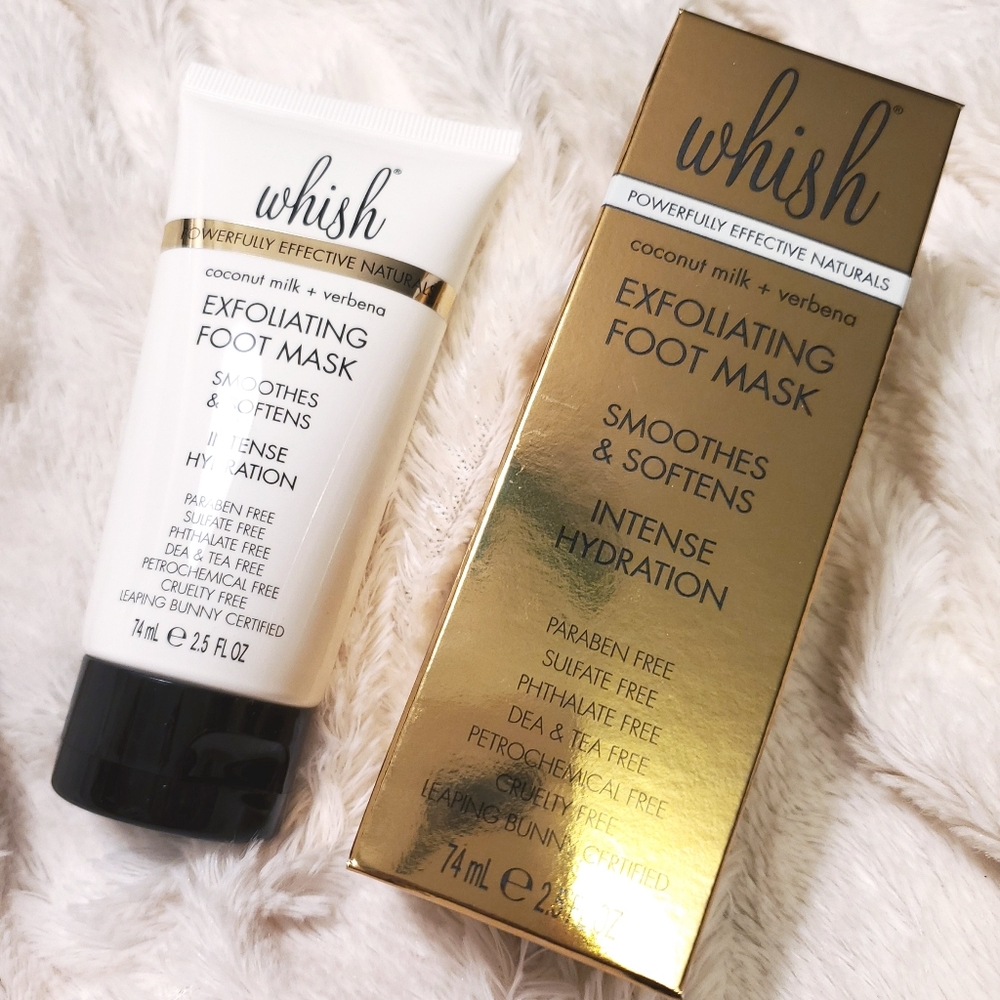 Whish Coconut Milk + Verbena Exfoliating Foot Mask